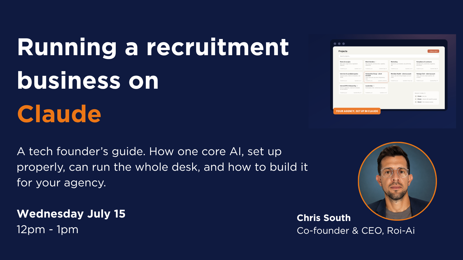 Running a recruitment business on Claude: a tech founder’s guide - recording